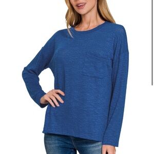 NWT SLUB HACCI LONG SLEEVE Light Weight Sweater